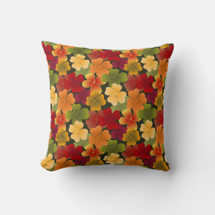 Coussin 4feuilles en couleurs d'automne