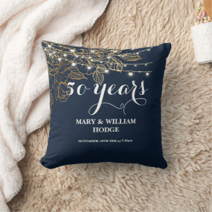 Coussin "50 ans de l'éternité : un anniversaire à retenir"