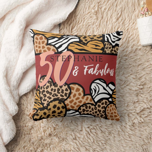 Coussin 50 et fabuleux Coeurs Posters de animaux rouges st (Couverture)