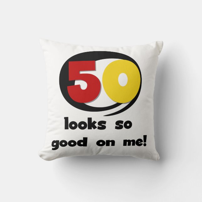 Coussin 50 T-shirts et cadeaux de belle apparence sur moi (Recto)