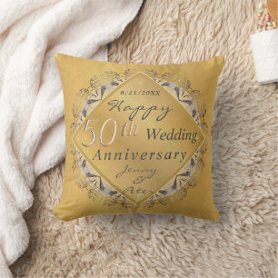 Coussin 50e/1er Anniversaire du Mariage Pillow