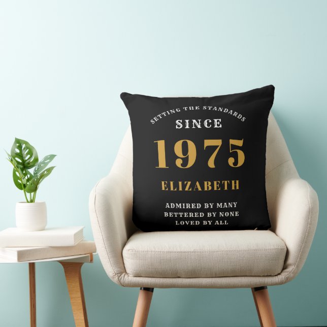 Coussin 50e anniversaire 1975 Black Gold (Chaise)