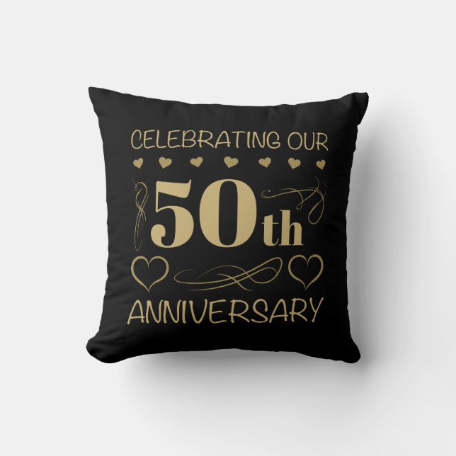 Coussin 50e anniversaire de mariage (Recto)