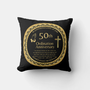 Coussin 50ème anniversaire de l'Ordination personnalisée P