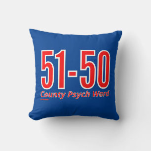 Coussin "51-50" drôle quartier psychiatrique du comté déte