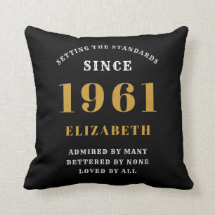 Coussin 60e anniversaire 1961 Black Gold