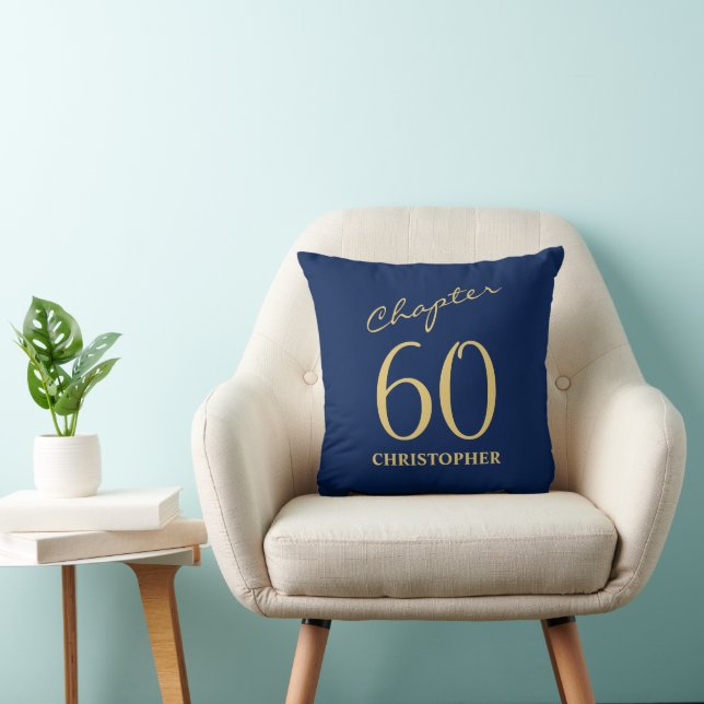 Coussin 60e anniversaire Blue Gold (Chaise)