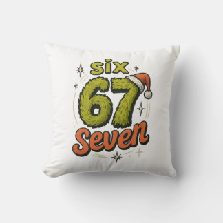 Coussin 67, 6-7 mème, 6 7 drôle, 67 Noël