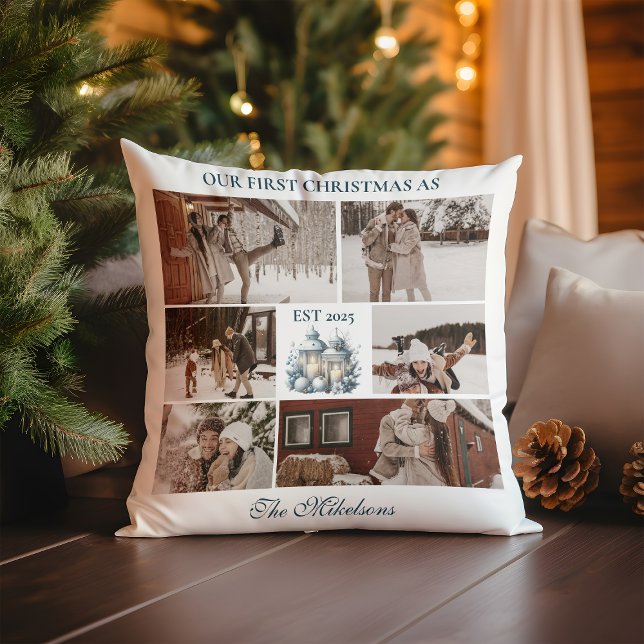 Coussin 6 Photos Premier Noël ensemble (Créateur téléchargé)