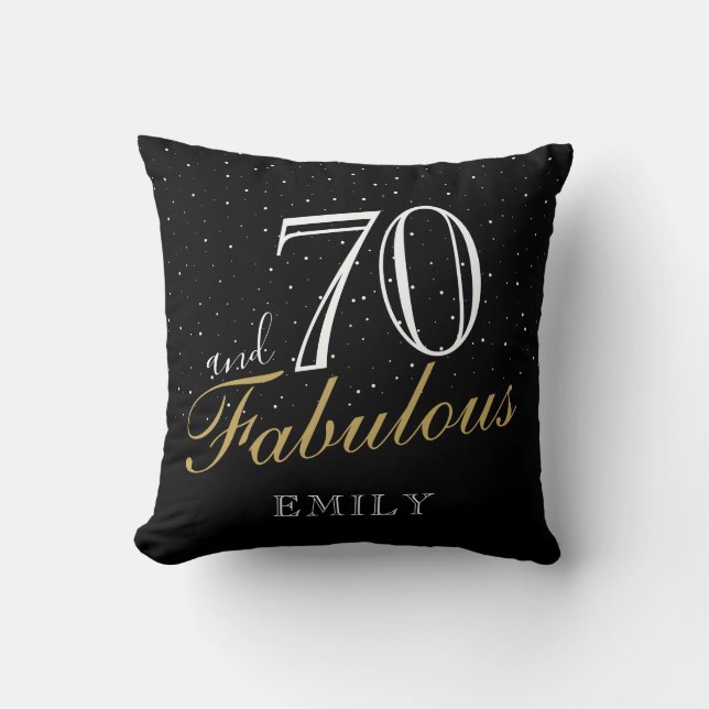 Coussin 70 et fabuleux Elegant Black 70e anniversaire (Recto)