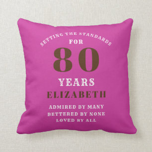 Coussin 80e anniversaire Normes d'établissement Ajouter vo