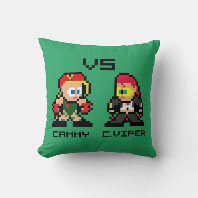 Coussin 8bit Cammy CONTRE C.Viper (Recto)