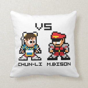 Coussin 8bit Chun-Li CONTRE M.Bison