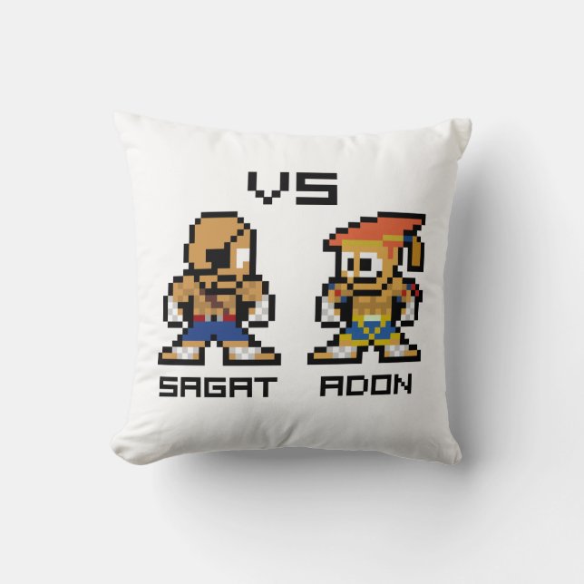 Coussin 8bit Sagat CONTRE Adon (Recto)