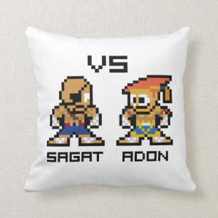 Coussin 8bit Sagat CONTRE Adon