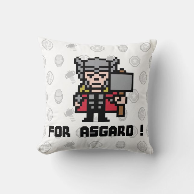 Coussin 8Bit Thor - Pour Asgard ! (Recto)