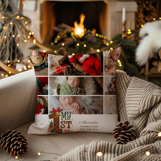 Coussin 9 Photo Plaid Premier Noël (Créateur téléchargé)