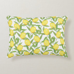 Coussin à accents citron