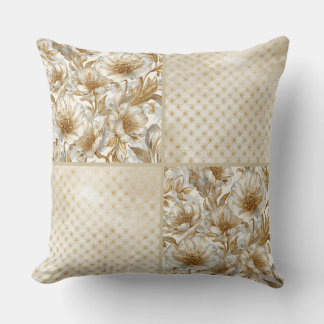 Coussin A Beautiful Combination of Flowers ,Gold Dots Art