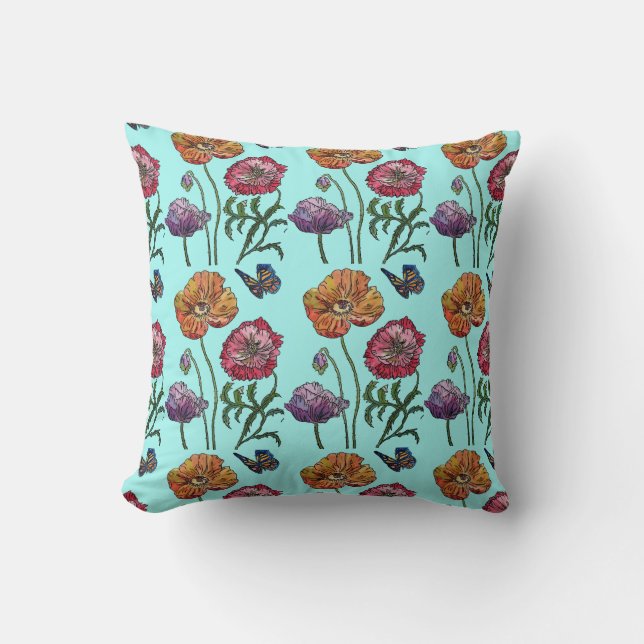 Coussin à capuchon bleu pâle (Recto)