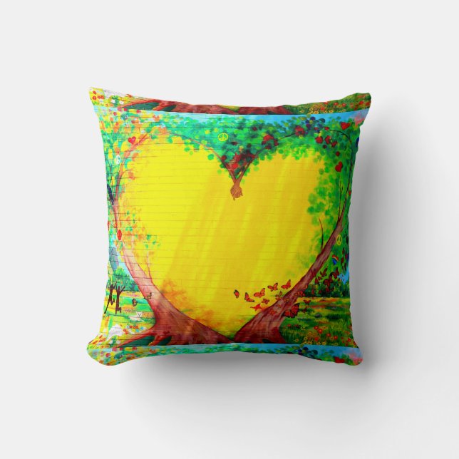 coussin à coeur jaune (Recto)