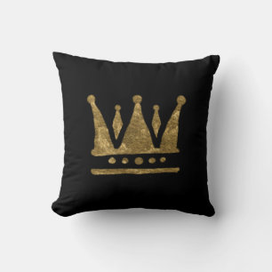 Coussin à couronne dorée
