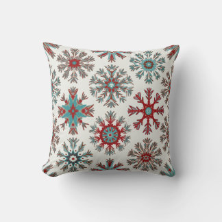 Coussin A cushion with a snowflake pattern