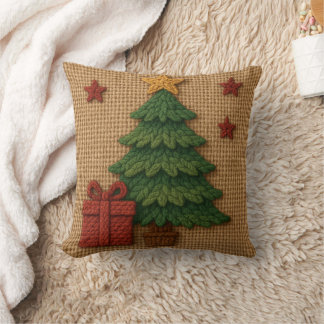 Coussin A cute knit tree gift