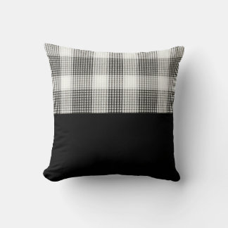 Coussin À damiers blanche et noire