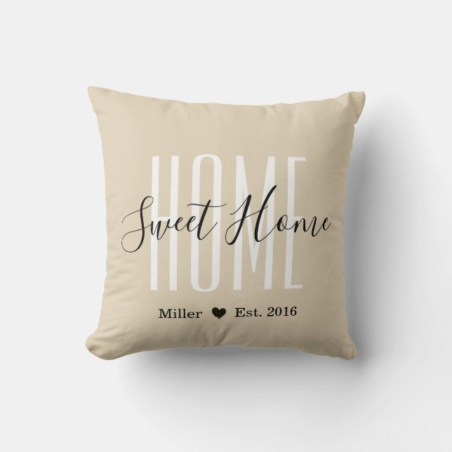 Coussin à la maison doux à la maison nommé (Recto)