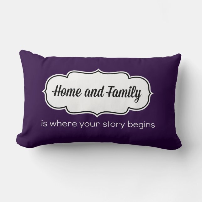 Coussin À La Maison Et À La Famille (13 x 21) (Recto)