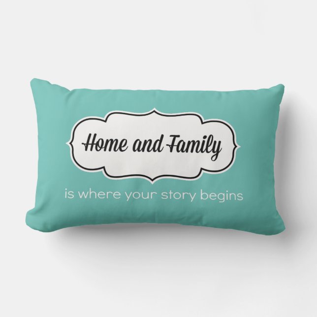 Coussin À La Maison Et À La Famille (13 x 21) (Recto)