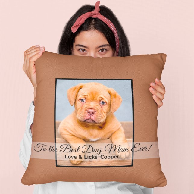 Coussin À la Meilleure maman chien jamais personnalisé Pho (Créateur téléchargé)