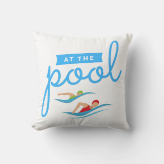 Coussin À la piscine ronde classique 