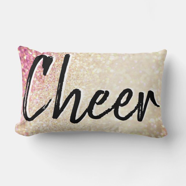 Coussin à la poire| Faux Gold et Pink Parties scin (Recto)