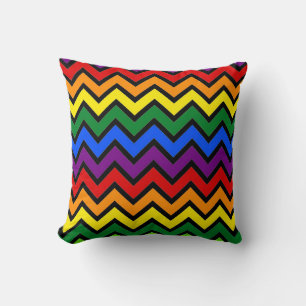 Coussin à lancer arc-en-ciel Zigzag