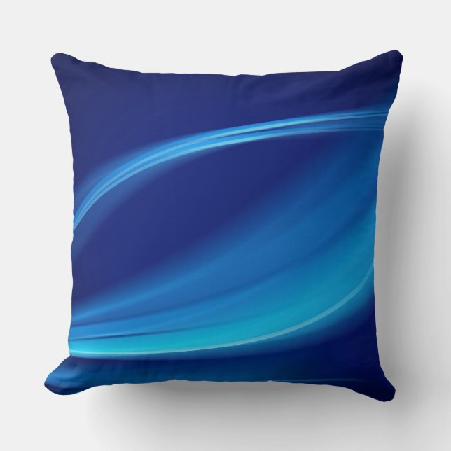 Coussin à lancer - bleu clair Abstrait (Recto)