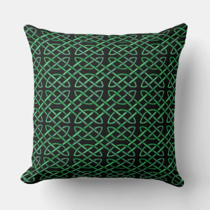 Coussin à lancer Motif noir et vert Celtic
