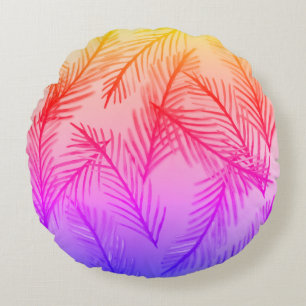 Coussin à lancer rond feuille 41 cm