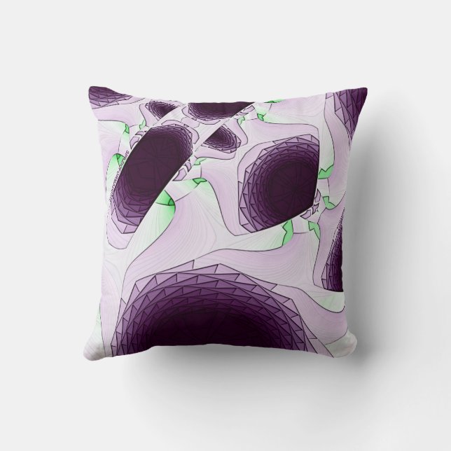 Coussin À l'ombre de la couleur Violet (Verso)