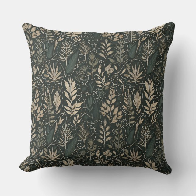 Coussin A lush forest at night (Recto)