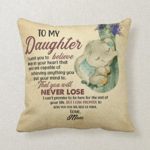 Coussin À ma fille de maman