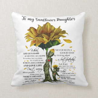 Coussin À ma fille de tournesol