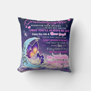 Coussin À ma petite-fille Papillons Idée cadeau d'annivers