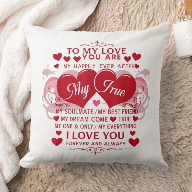 Coussin À Mon Amour Je T'Aime Pour Toujours Et Toujours Âg (Couverture)