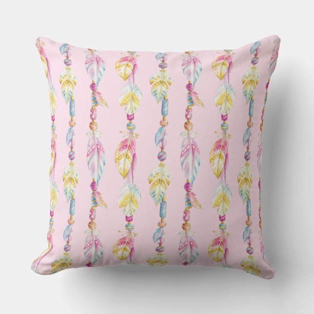 Coussin à motif de perle de plumes (Recto)