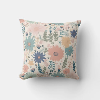 Coussin à motif floral mou