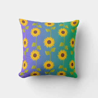Coussin à motif floral vibrant – Joie de Tournesol