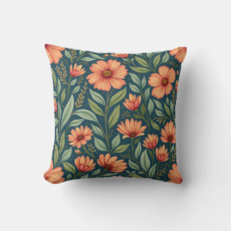 coussin à motifs floraux