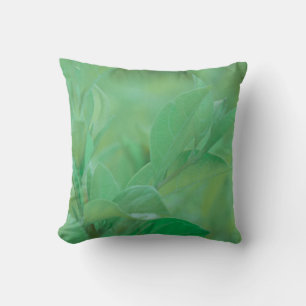 Coussin à oreiller à Feuilles Plantes vert pâle